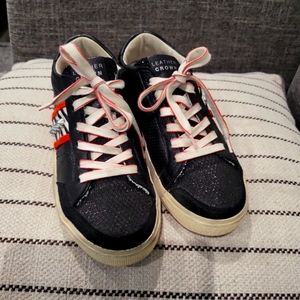 Leather crown designer sneakers 35
